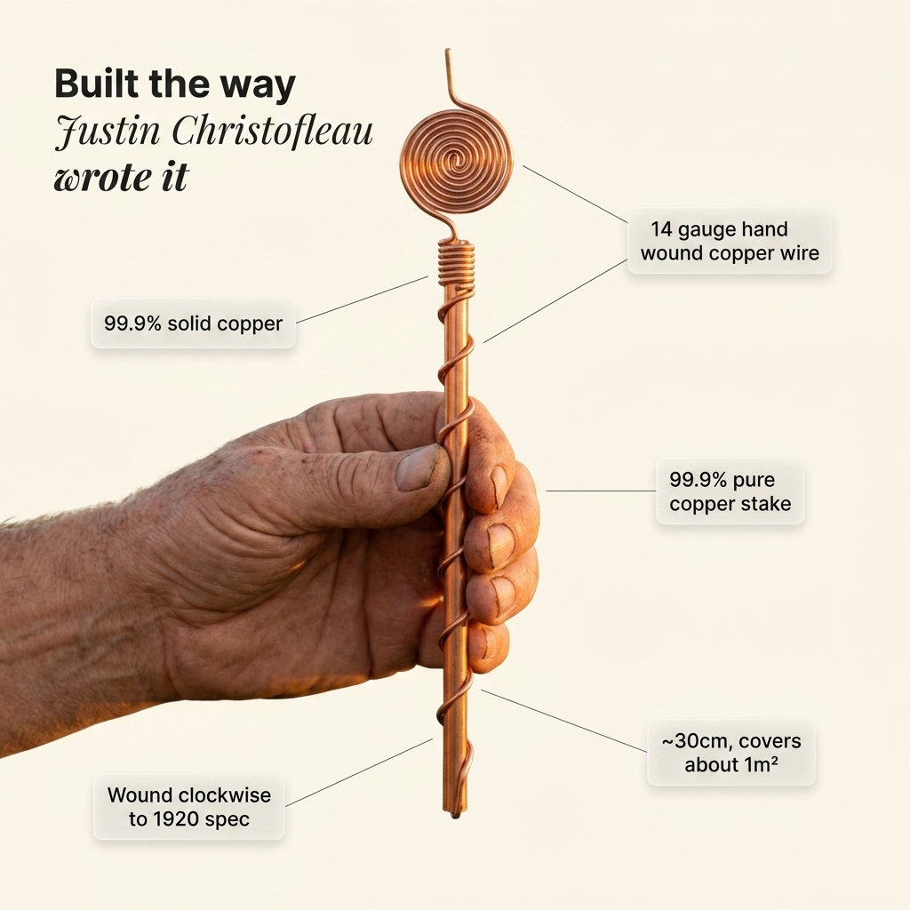 ElectroCulture Pure Copper Antenna