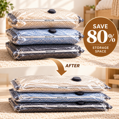 Electric Vacuum Storage Bag Set – Space-Saving Bags for Clothes, Bedding & Travel