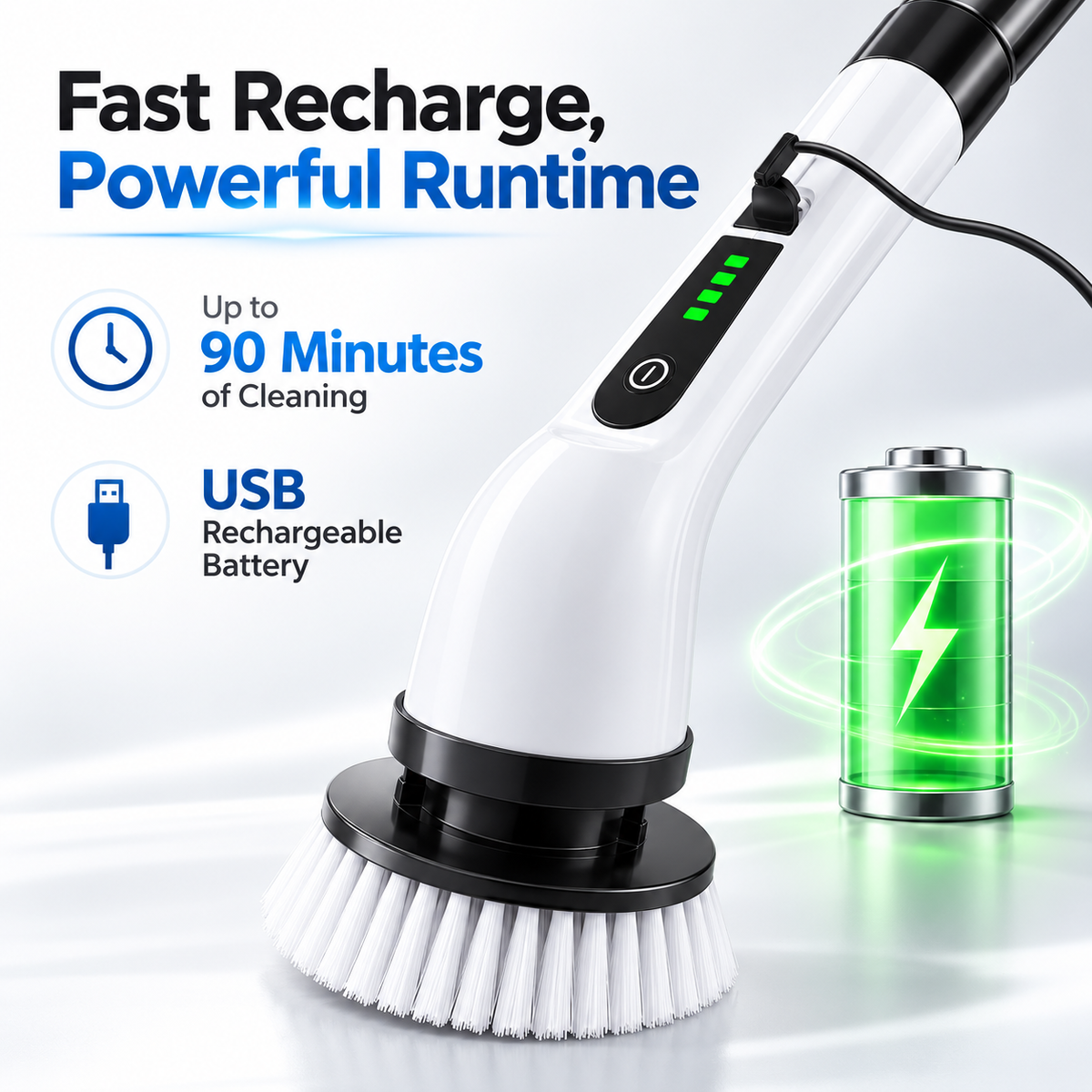 Noralios ScrubEase™ — Cordless Power Scrubber