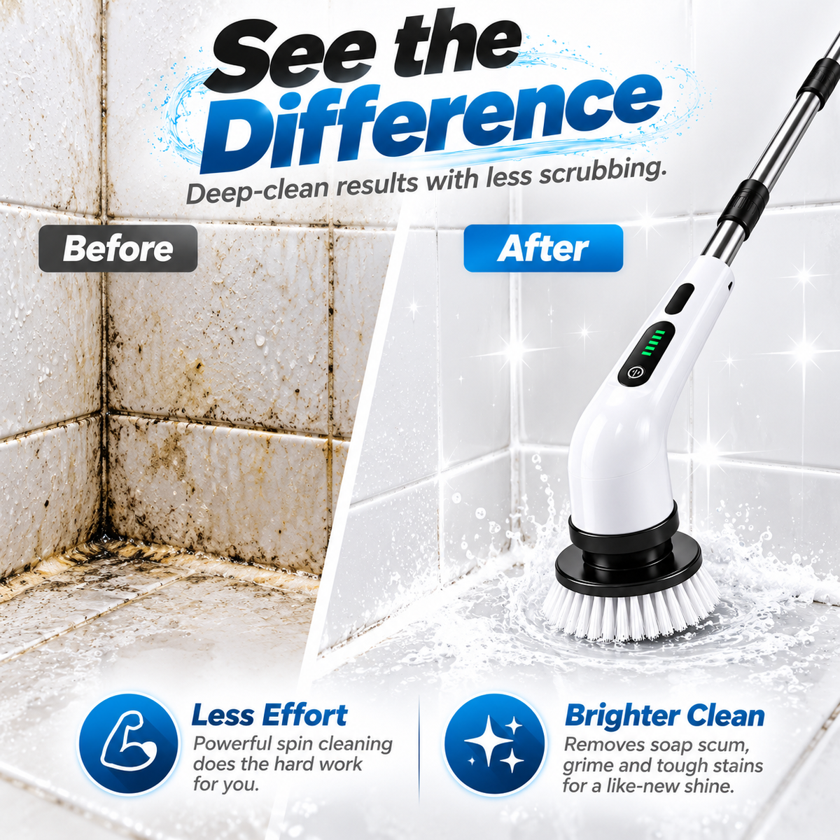 Noralios ScrubEase™ — Cordless Power Scrubber