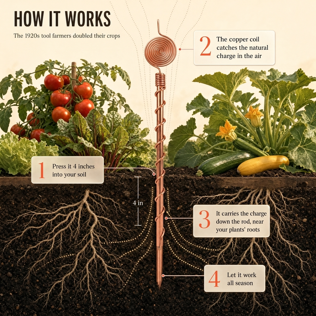 ElectroCulture Pure Copper Antenna